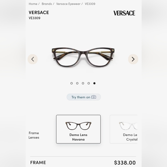 Versace VE3309 eyeglasses - Picture 7 of 12